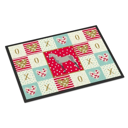 Carolines Treasures 24 x 36 in. Orlov Trotter Horse Love Indoor or Outdoor Mat CK5335JMAT